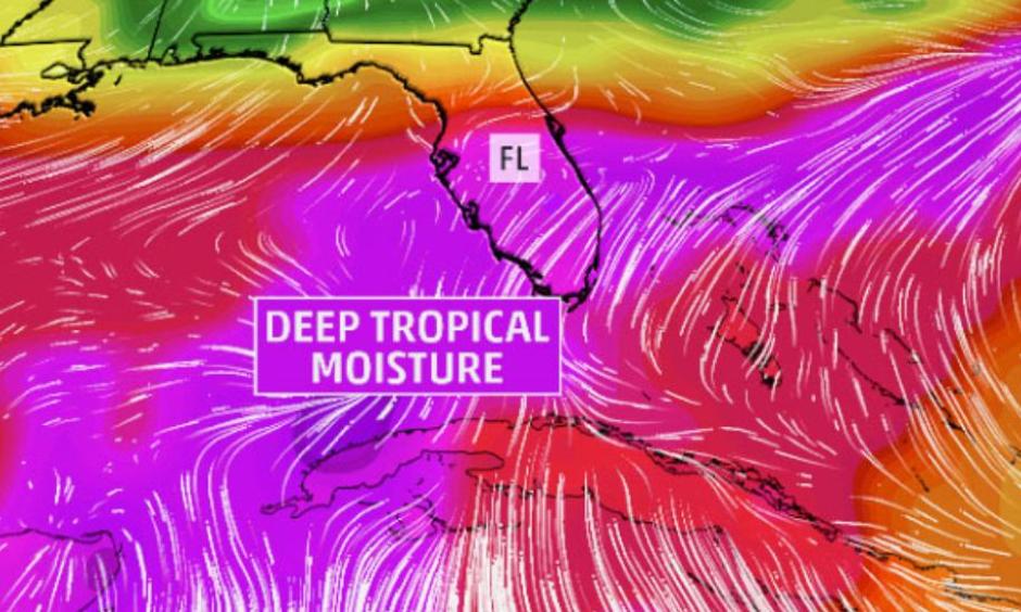 Deep Tropical Moisture after Tropical Storm Colin. Image: The Weather Channel