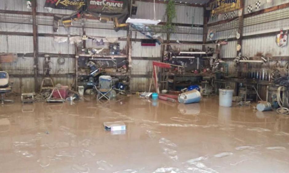 Texas resident Greg Moss's home flooded after Harvey. Photo: Greg Moss