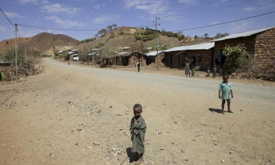 Children in the village of Tsemera in Amhara region, Ethiopia, February 12. Ethiopia is facing its worst drought in around 50 years, largely due to the El Nino weather event. Photo: Katie Migiro, Reuters