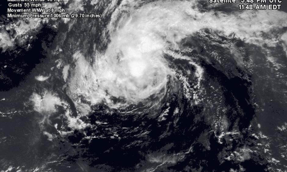 Visible satellite image of Tropical Storm Fiona. Image: NASA