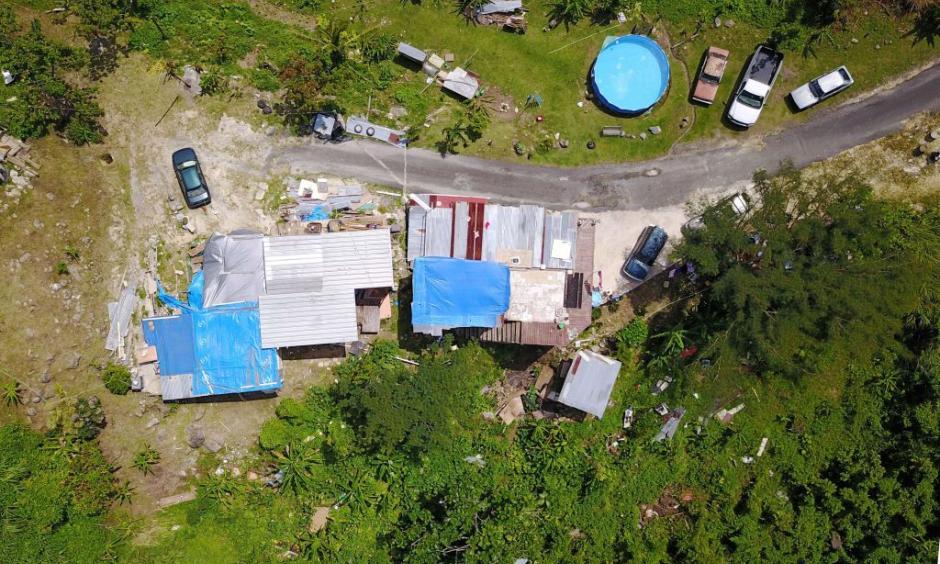 A house that was destroyed by Hurricane Maria is seen in the way of reparations six months after the hurricane affected the island in Corozal, Puerto Rico, on Sunday, March 18, 2018. Photo: Ricardo Arduengo, AFP/Getty Images