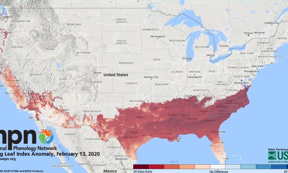 Climate change is causing earlier springs