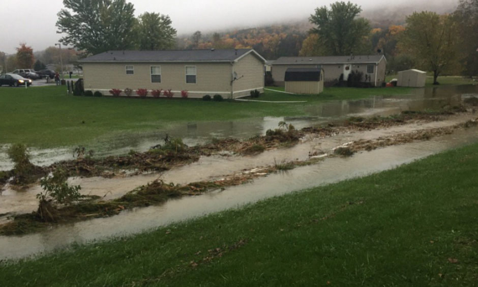 Unionville trailer park in Centre Co. Photo: @WJACTV