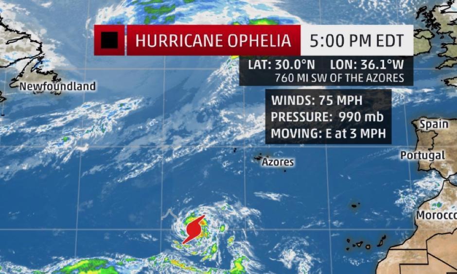 Current Storm Status. The highest cloud tops, corresponding to the most vigorous convection, are shown in the brightest red colors. Clustering, deep convection around the center is a sign of a healthy tropical cyclone. Image: The Weather Channel