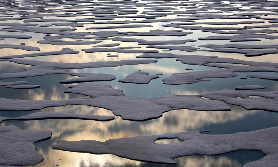Melting sea ice in the Canadian Arctic. Photo: David Goldman, AP/Rex/Shutterstock