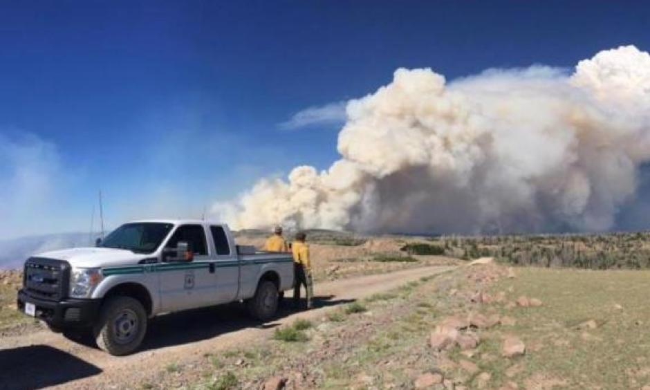 Utah's Brian Head Fire grew to more than 40,148 acres as of Saturday night. This is a view from Brian Head Peak on Friday. Photo: Utah Fire Info, Facebook