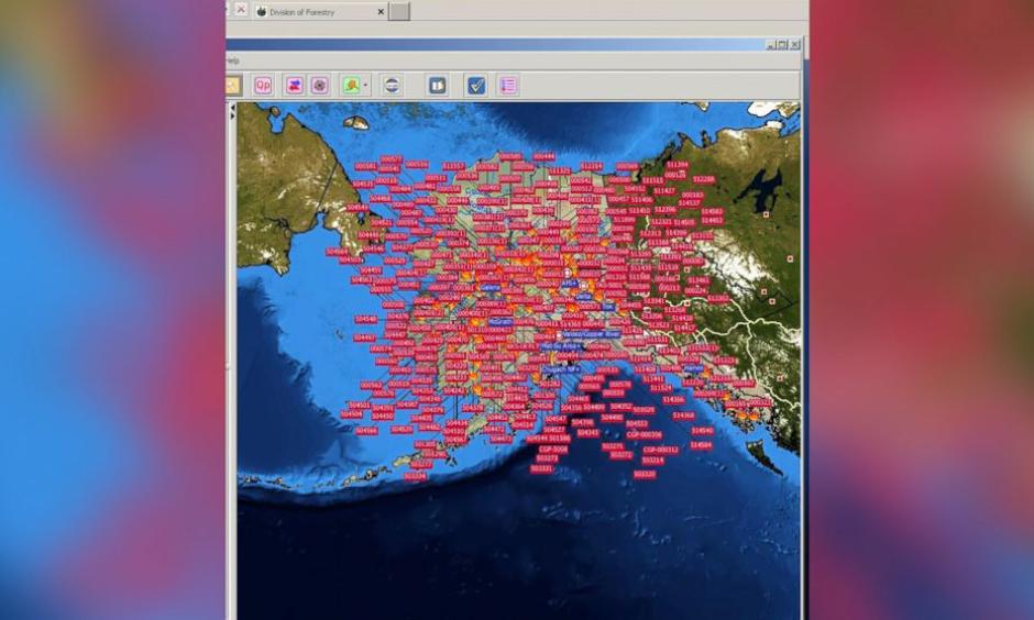 Map of all the current wildfires in Alaska as of July 1, 2015. Image: Alaska Department of Natural Resources