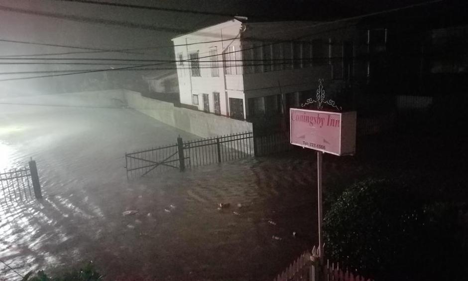 Storm chaser Josh Morgerman of icyclone.com rode out Earl from Belize City, and took this photo of the storm surge inundating the city at 2 am local time on August 4, 2016. "Definitely the most-epic Cat 1 I've chased. A hurricane of consequence. Will be remembered by Belizeans," he commented on his Twitter feed. Photo: Josh Morgerman
