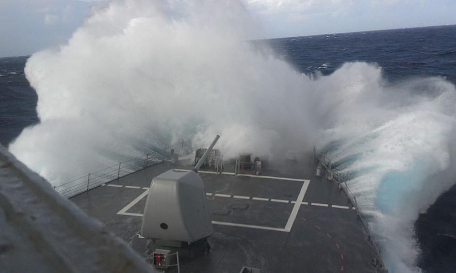 The guided missile destroyer USS Barry deploys to sea from Naval Station Norfolk ahead of Hurricane Sandy in 2012. Photo: U.S. Navy/ Flickr