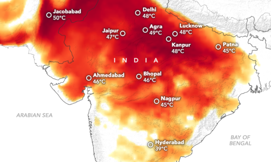 Credit: NASA Earth Observatory image by Joshua Stevens, using GEOS-5 data from the Global Modeling and Assimilation Office at NASA GSFC