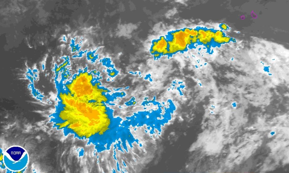 Infrared image of Invest 99L from 1145Z (7:45 am EDT) Friday, August 19, 2016. Image: NOAA/NESDIS