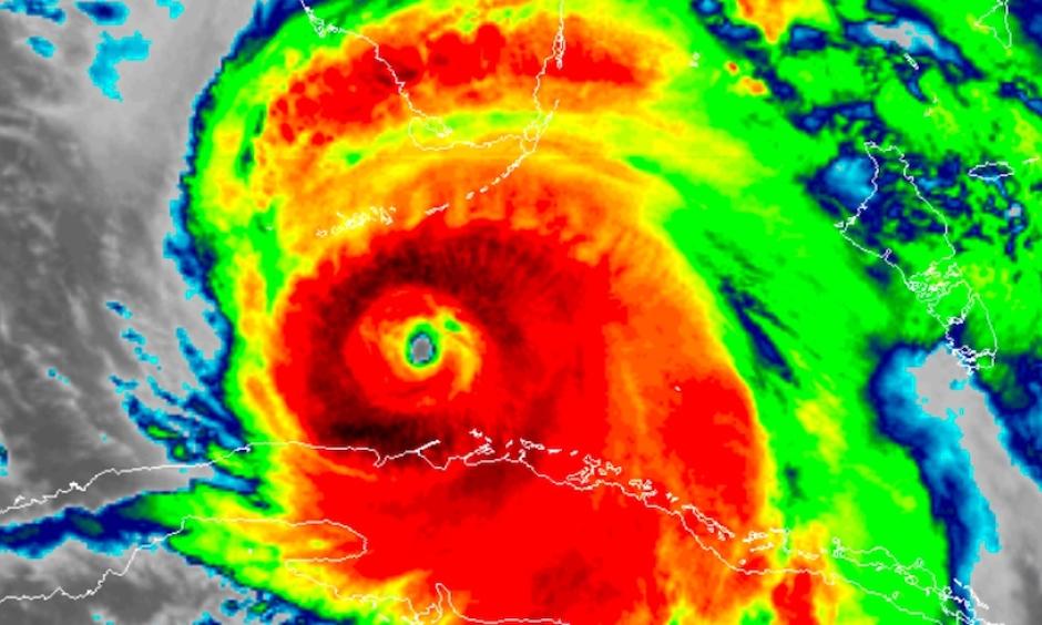 Infrared GOES-16 satellite image of Hurricane Irma as of 2:31 am EDT Sunday, September 10, 2017. GOES data are preliminary and non-operational. Image: RAMMB / CIRA@CSU