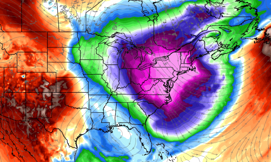 The coldest air of the season will descend on the Northeast this weekend. Photo:weatherbell.com
