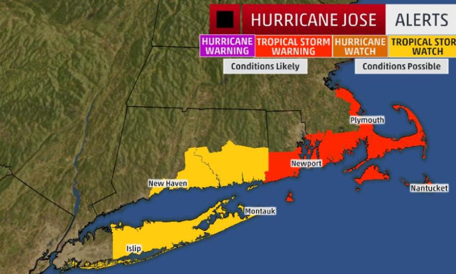 A watch means tropical storm conditions are possible within 48 hours. A warning means those conditions are expected within 36 hours. Image: The Weather Channel