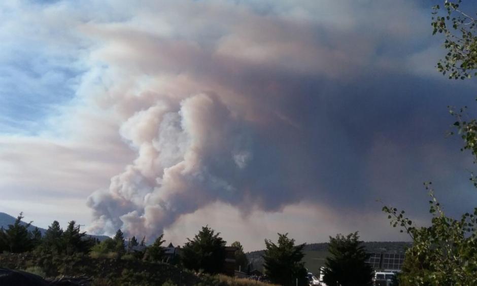 The wildfire in the San Bernardino Mountains has grown. Photo: Audrey Scranton, Handout via U.S. Forest Service