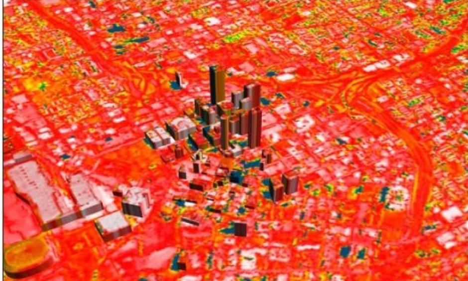 Urban heat island. Image: NASA
