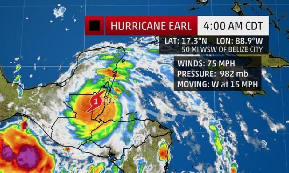 Climate Signals Hurricane Earl Makes Landfall Near Belize City Inland Flash Flood Threat For Guatemala Mexico