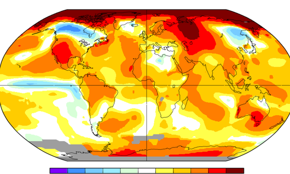 Global average surface temperature anomalies during Nov. 2017. Image: NASA GISSTEMP
