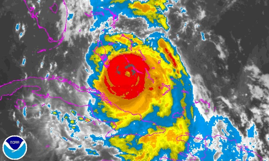 Enhanced infrared satellite image of Hurricane Matthew as of 11:15 pm EDT Wednesday, October 6, 2016. Image: NOAA/NESDIS