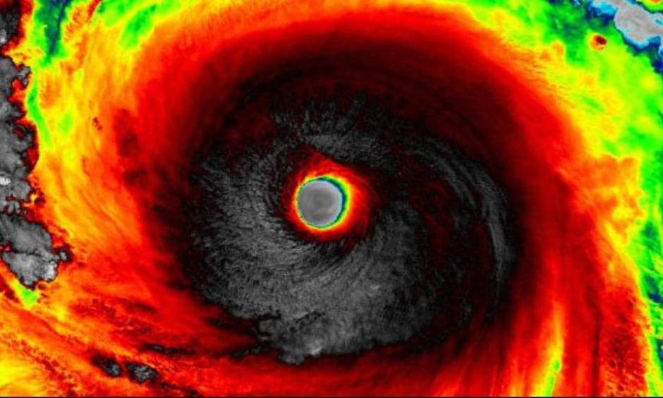 Soudelor when it was a super typhoon Aug. 3 at 12:33 p.m. EDT. Image: NOAA, NASA RAMMB/CIRA