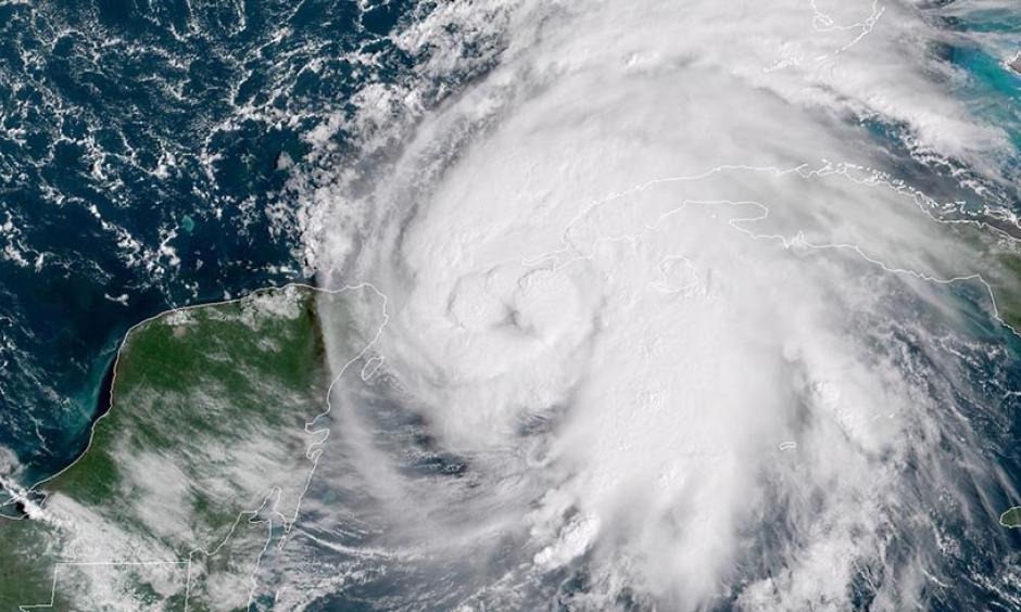 GOES-16 image of Tropical Storm Michael at 10:15 am EDT October 8, 2018. Credit: NOAA/RAMMB
