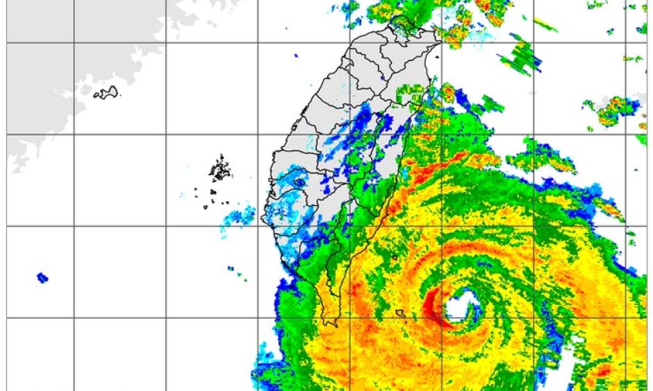 Radar image of Super Typhoon Nepartak taken at 11:30 am EDT July 7, 2016 (11:30 pm local time in Taiwan.) Image: cwb.gov.tw