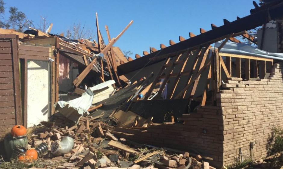 An NWS survey team has determined that the estimated maximum winds for the tornado in North Dallas is 140 mph, consistent with an EF-3 rating. Credit: NWS Fort Worth