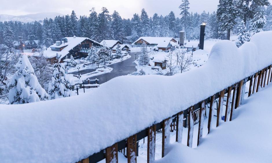 Snow at Big Bear Mountain Resort in Big Bear Lake, Calif. Credit: Big Bear Mountain Resort/AP