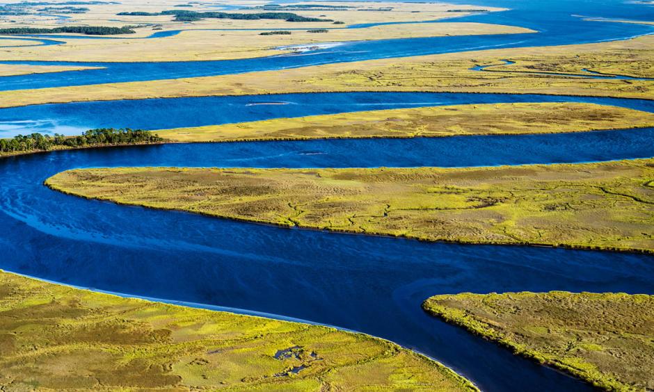ACE Basin, St Helena Sound, South Carolina. Info. Photo: J. Henry Fair