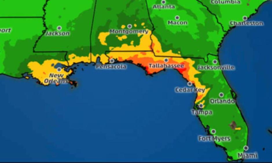 Rainfall outlook through Friday. Image: The Weather Channel