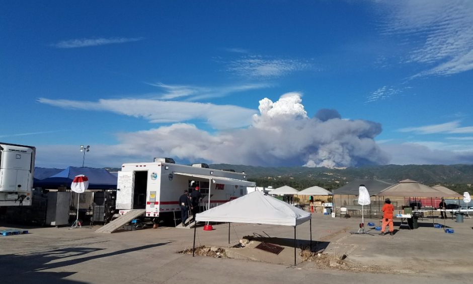 The National Weather Service shared a photo of pyrocumulus and lenticular clouds over the Mendocino Complex Fire. Credit: NWS Sacramento