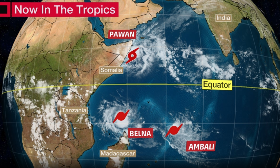 Current Tropical Systems in the Indian Ocean