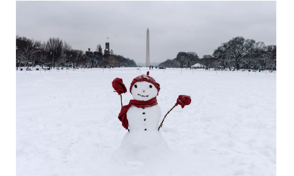 climate change is decreasing snow amounts in Washington DC