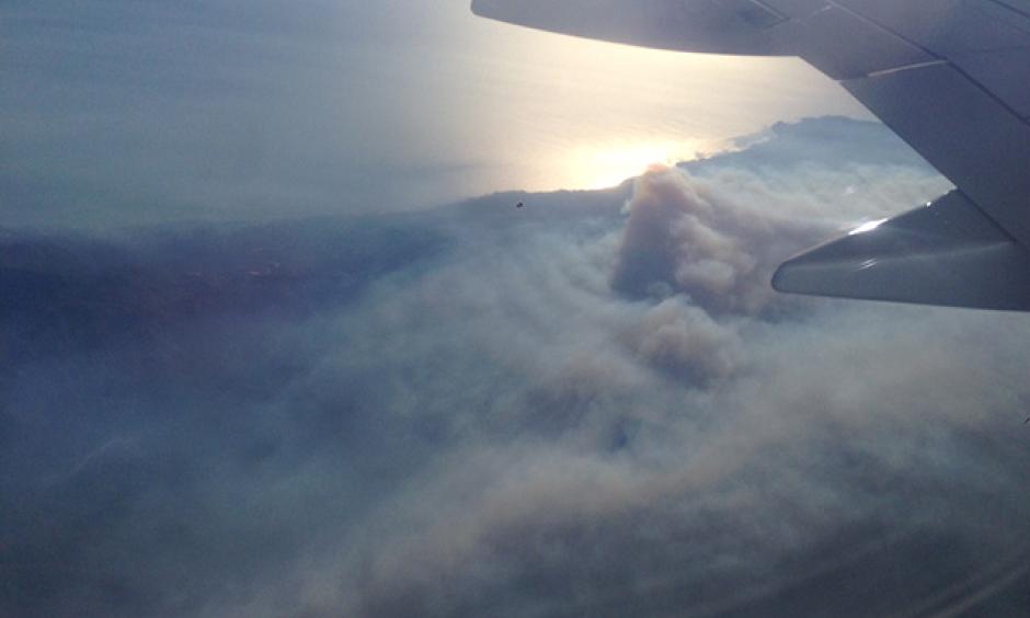 The Soberanes Fire from the air on August 30. Photo: Jack Morse, SFist