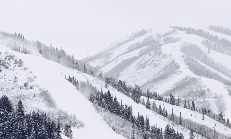 A snowy mountain in Park City, Utah. Photo: Rich Fury, Getty Images for Canada Goose