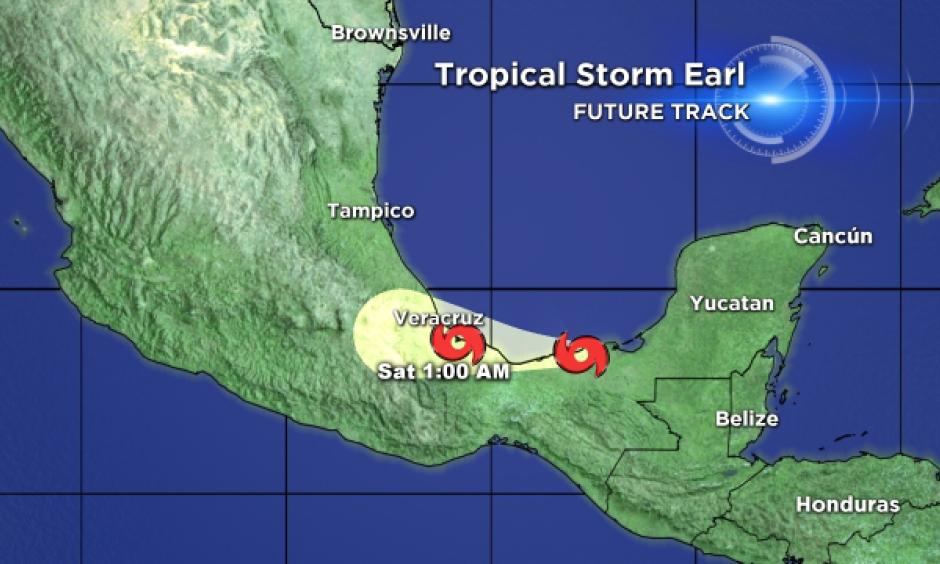 Tropical Storm Earl. Image: CBS4