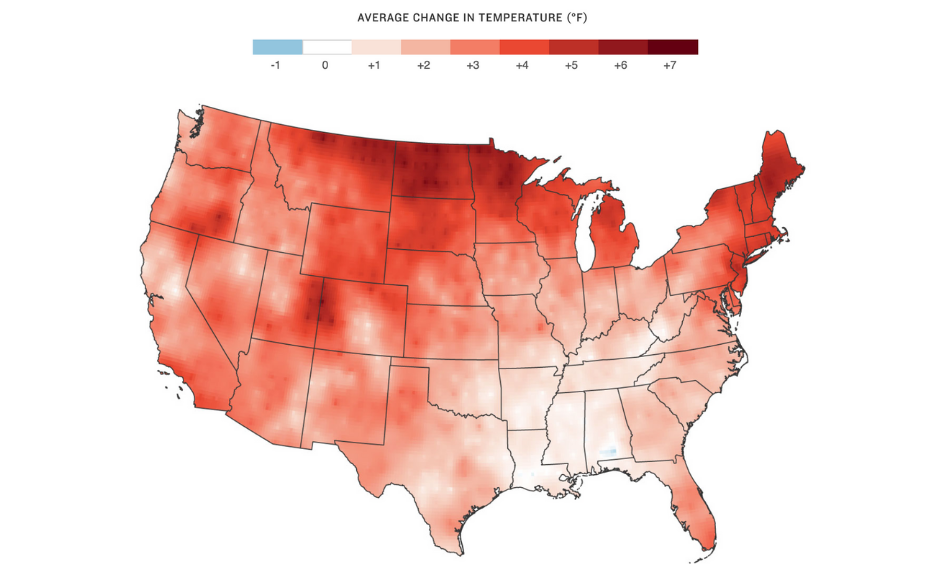 warmer winters are one impact of climate change
