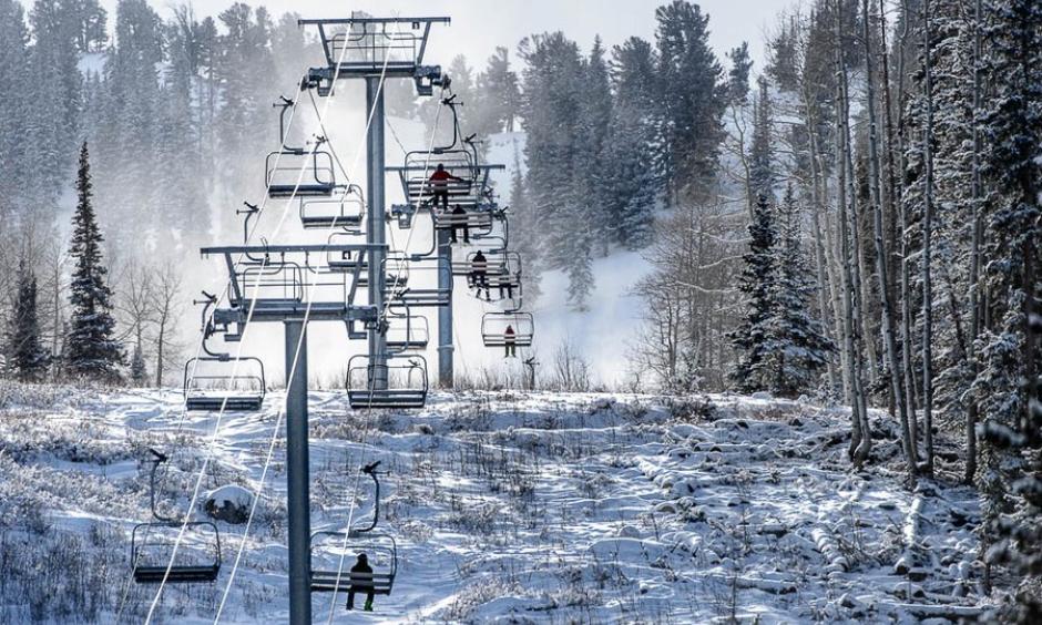 Skiers at Solitude Mountain Resort, Thursday December 21, 2017. Photo: Trent Nelson, The Salt Lake Tribune