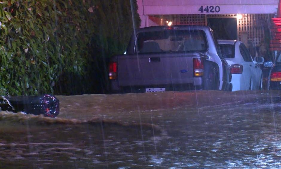 The water flooded parts of the 4400 block of Marine Drive. on the night of June 14, 2016. Photo: Gian-Paolo Mendoza / CBC