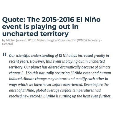 Fenômeno climatológico El Niño 2015-2016 começa a enfraquecer - Rádio  Sentinela do Vale