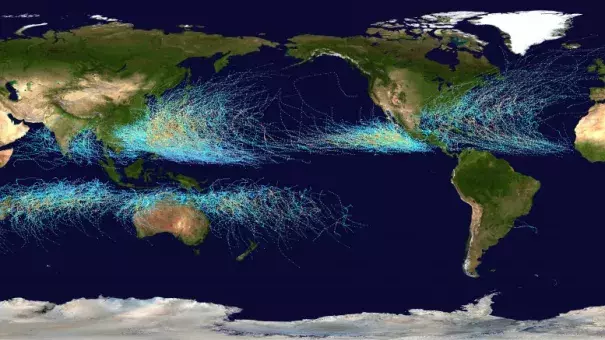 There were nine Category 5 storms during the 2015 cyclone season, which is the second-highest total on record.