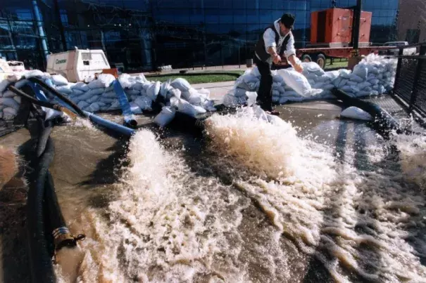 Torrential rain overwhelmed Portland's sewer and storm drain system early Monday, leading to extensive street flooding, landslides and closed streets around Northwest Portland. More rain is forecast to fall every day this week. Photo: Oregon Live