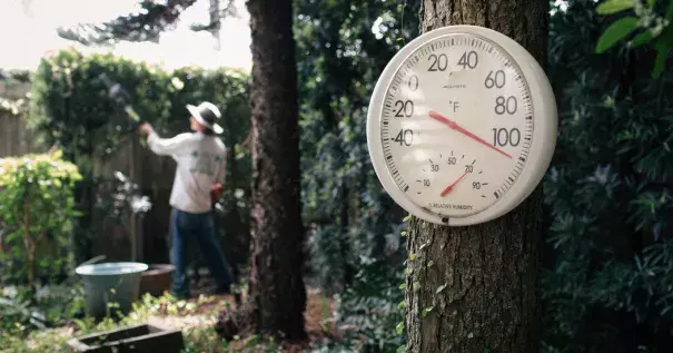 Mr. Guerra at work. Seasonal temperatures in coastal southeast Texas are about 1.5 to 2 degrees Fahrenheit warmer than they were in the early part of the 20th century, the state climatologist said. Photo: Alyssa Schukar, The New York Times