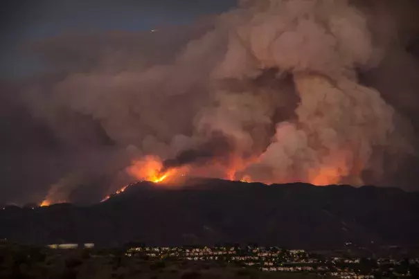 The Sand Fire burning in California's Santa Clarita Valley in July. Photo: Kevin Gill/flickr