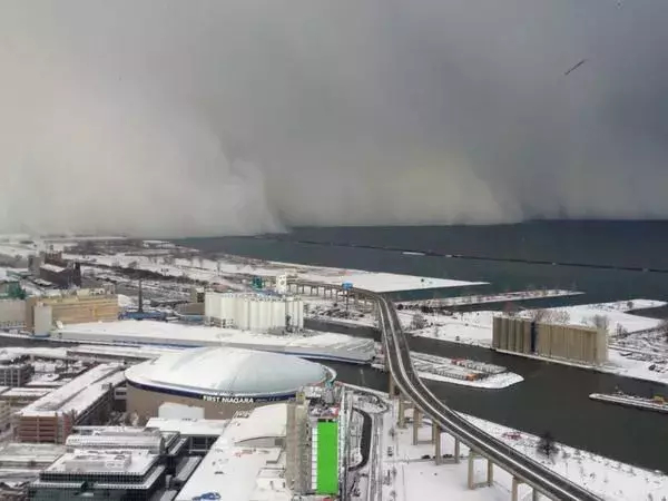 Lake-effect snow storm hits Buffalo, New York. Photo: ABC 