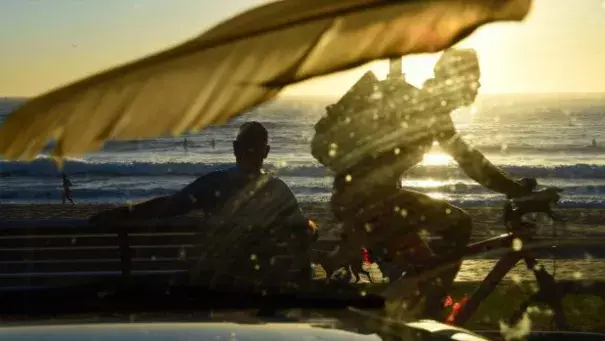 A warm dawn brought plenty of surfers and swimmers out on the Northern Beaches. Photo: Nick Moir