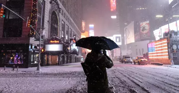 Times Square on Tuesday morning, March. Photo: Stephanie Keith for The New York Times