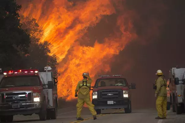 California wildfire: Body found as blaze nearly triples in size. Photo: RMG News