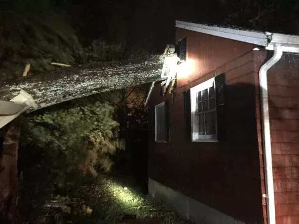 Storm damage in Halifax, Massachusetts. Photo: Halifax Fire Department