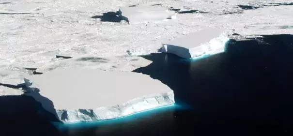 Icebergs in the northern Weddell Sea off Antarctica. Photo: John Sonntag, NASA